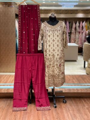 Cream Zardozi Formal