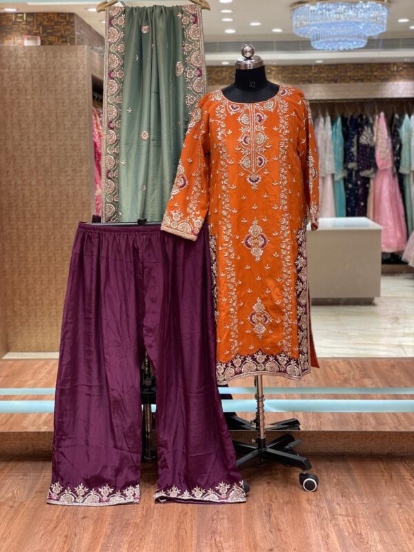 Orange Zardozi Formal