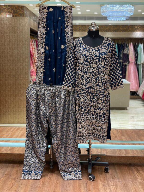 Dark Blue Zardozi Formal