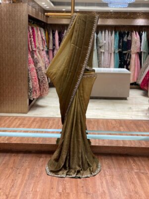 WhatsApp Image 2025-10-30 at 7.50.55 PM Olive Green Saree