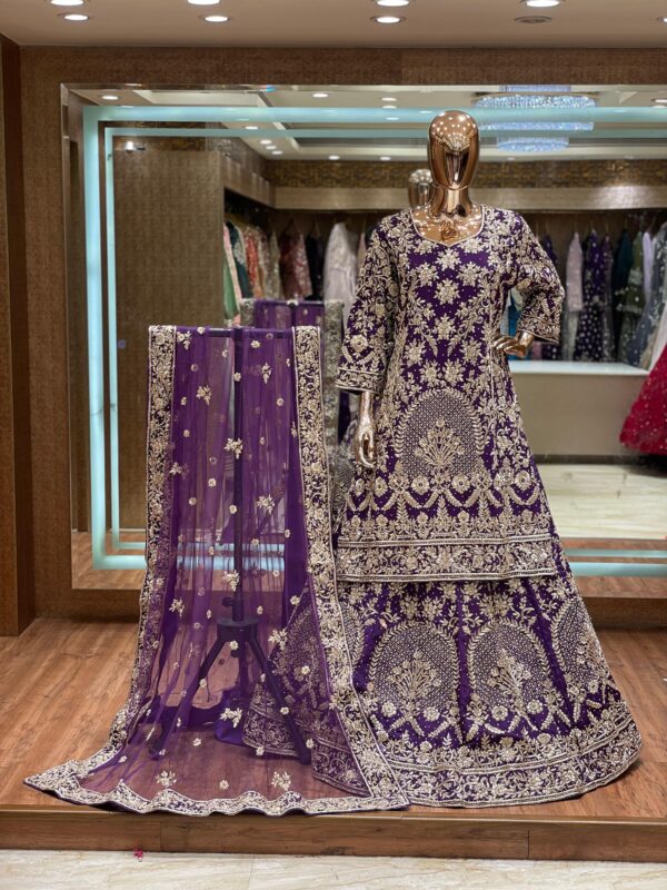 Bridal Straight Shirt Sharara