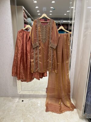 RUST ORANGE PALAZZO SUIT