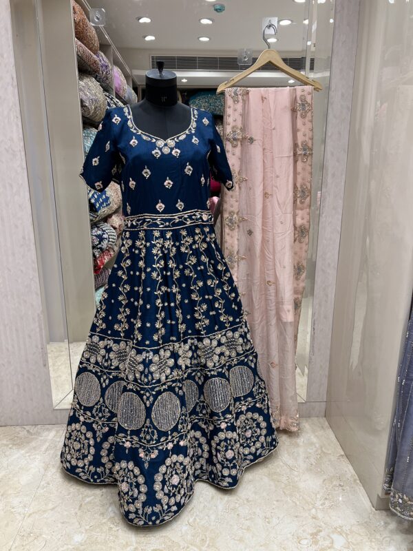 NAVY BLUE ZARDOZI GOWN