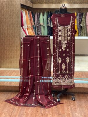 MAROON SUIT MATERIAL