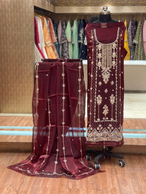 MAROON SUIT MATERIAL