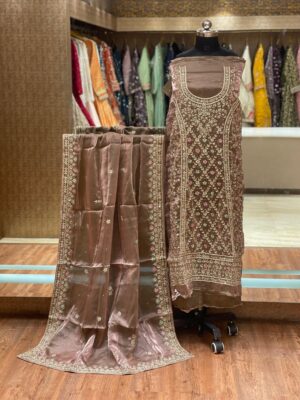 MAUVE-BROWN SUIT MATERIAL