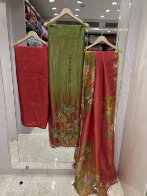 OLIVE GREEN SUIT MATERIAL