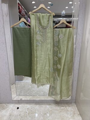 LIGHT GREEN SUIT MATERIAL