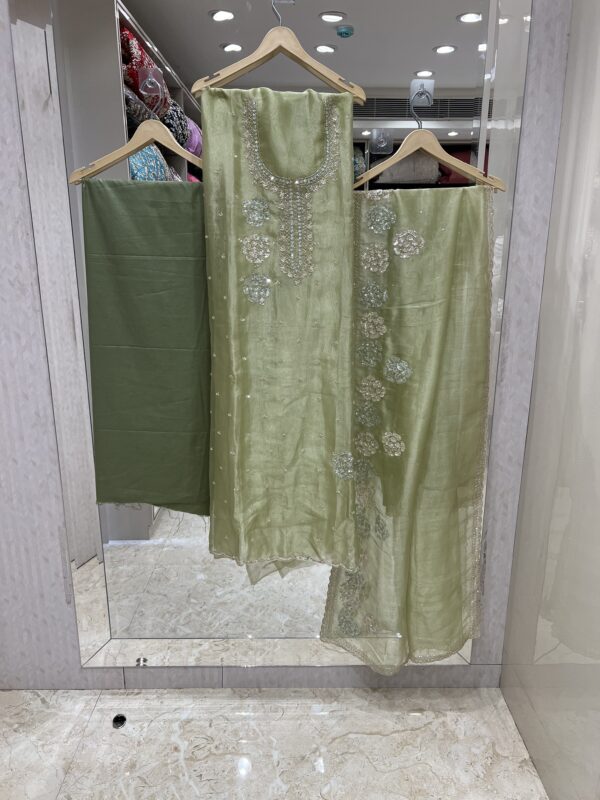 LIGHT GREEN SUIT MATERIAL