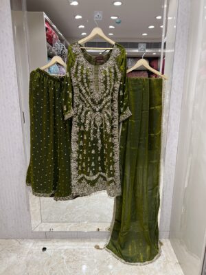 OLIVE GREEN PALAZZO DRESS