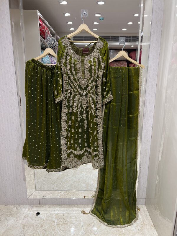 OLIVE GREEN PALAZZO DRESS