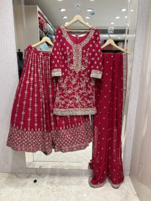 RED PARTY WEAR DRESS