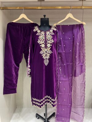 PURPLE VELVET SUIT