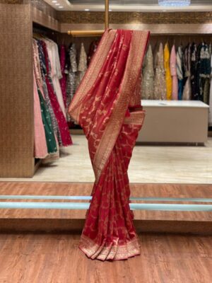 RICH RED BANARASI SAREE