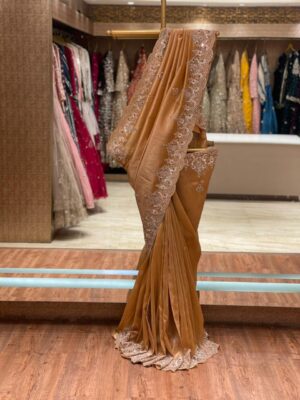 CARAMEL-GOLDEN FANCY SAREE