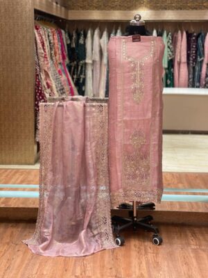 PINK UNSTITCHED SUIT