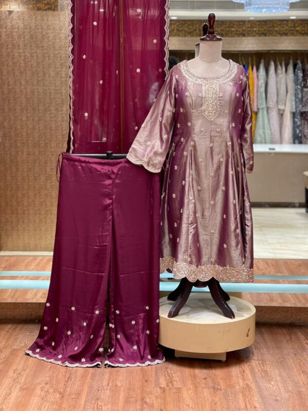 6964cfc9-765d-4851-bfdc-11d156389d69 LUXURIOUS WINE ZARDOZI FORMAL