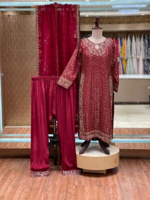 882eca4c-9327-4fee-8fd9-692b2dee65fa RUBY RED ZARDOZI FORMAL