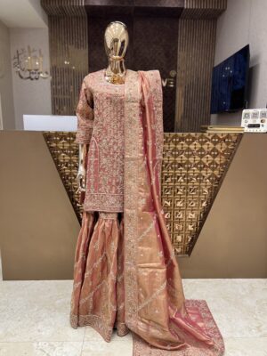 IMG_7580 (1) PEACH ZARDOZI GHARARA