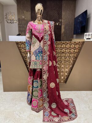 IMG_7584 (4) MULTICOLOUR BRIDAL GHARARA