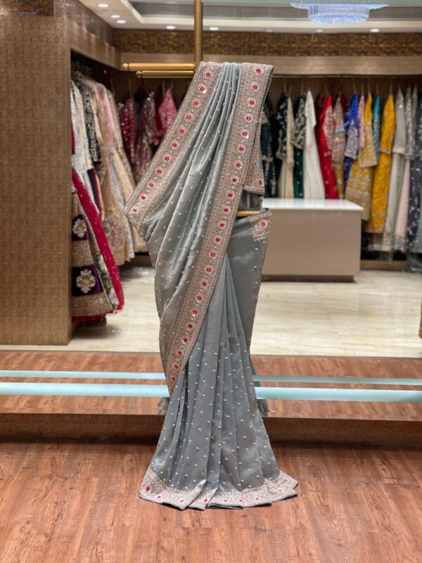 bb092073-10d0-4a14-9bb3-6dee95377390 PASTAL GREEN SAREE