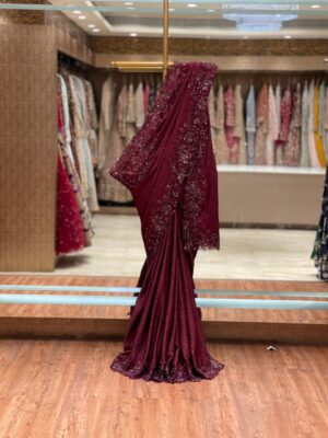 DEEP WINE SAREE